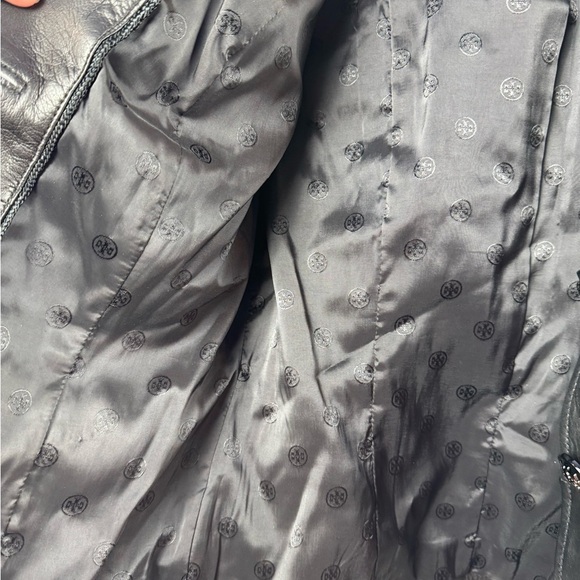 Tory Burch Buttery Soft‎ Leather Sargent Pepper Jacket in Black Size 2 - Picture 10 of 11